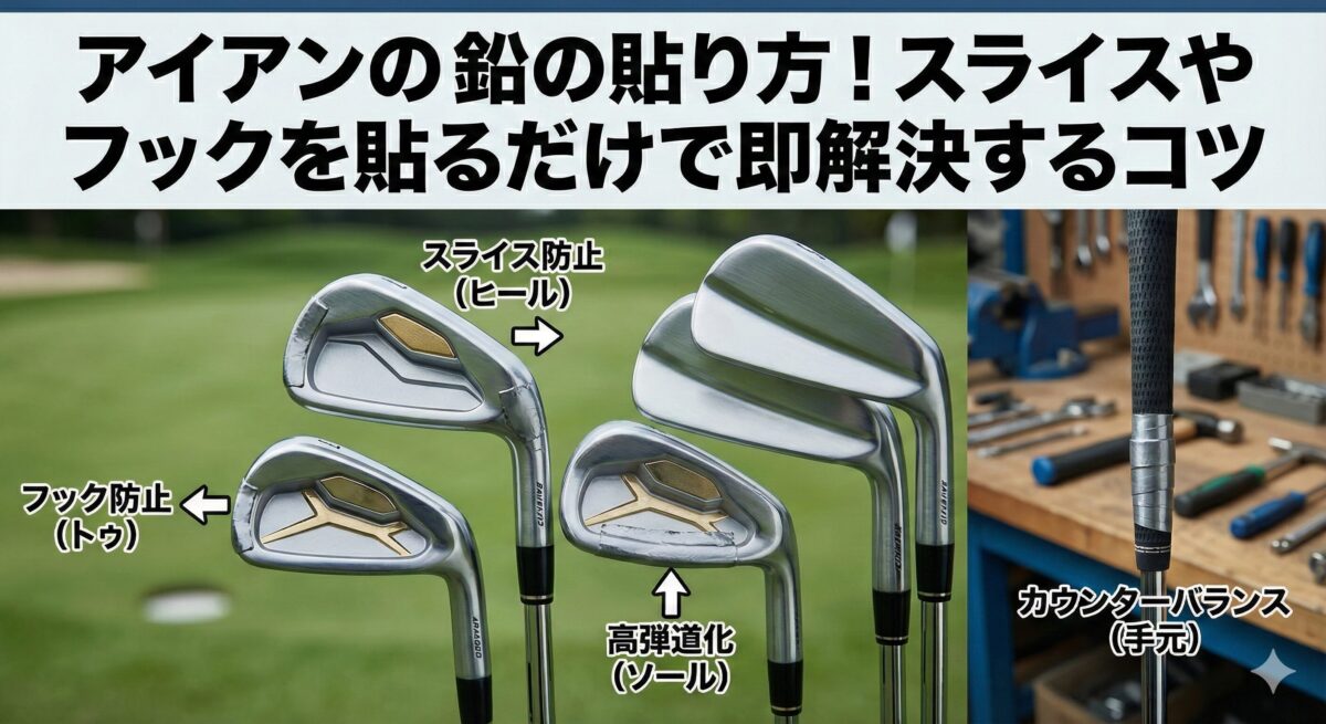 アイアンの鉛の貼り方