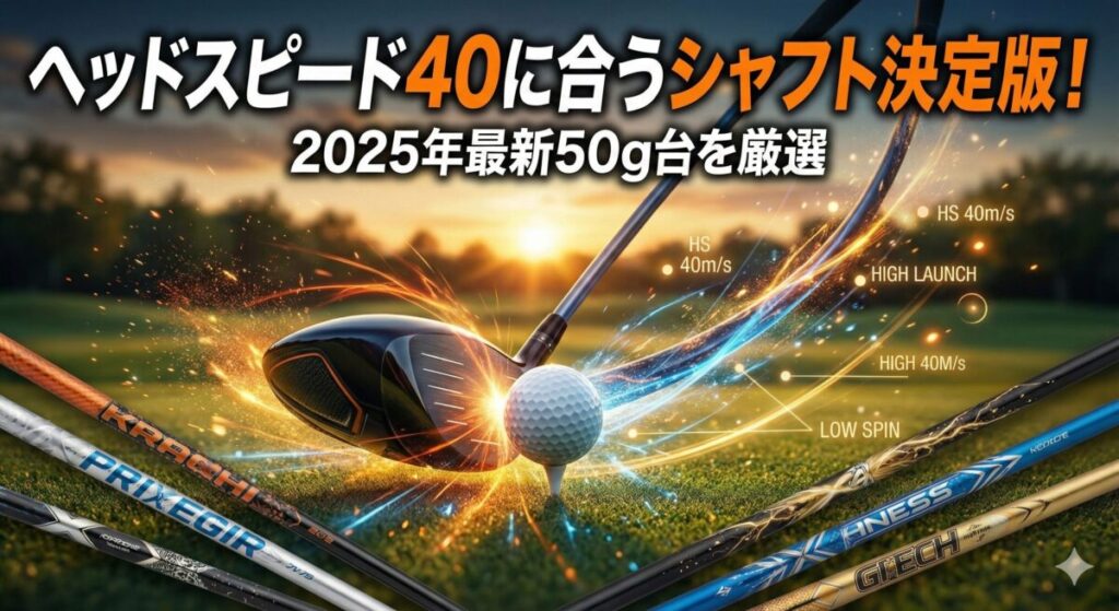 ヘッドスピード40に合うシャフト
