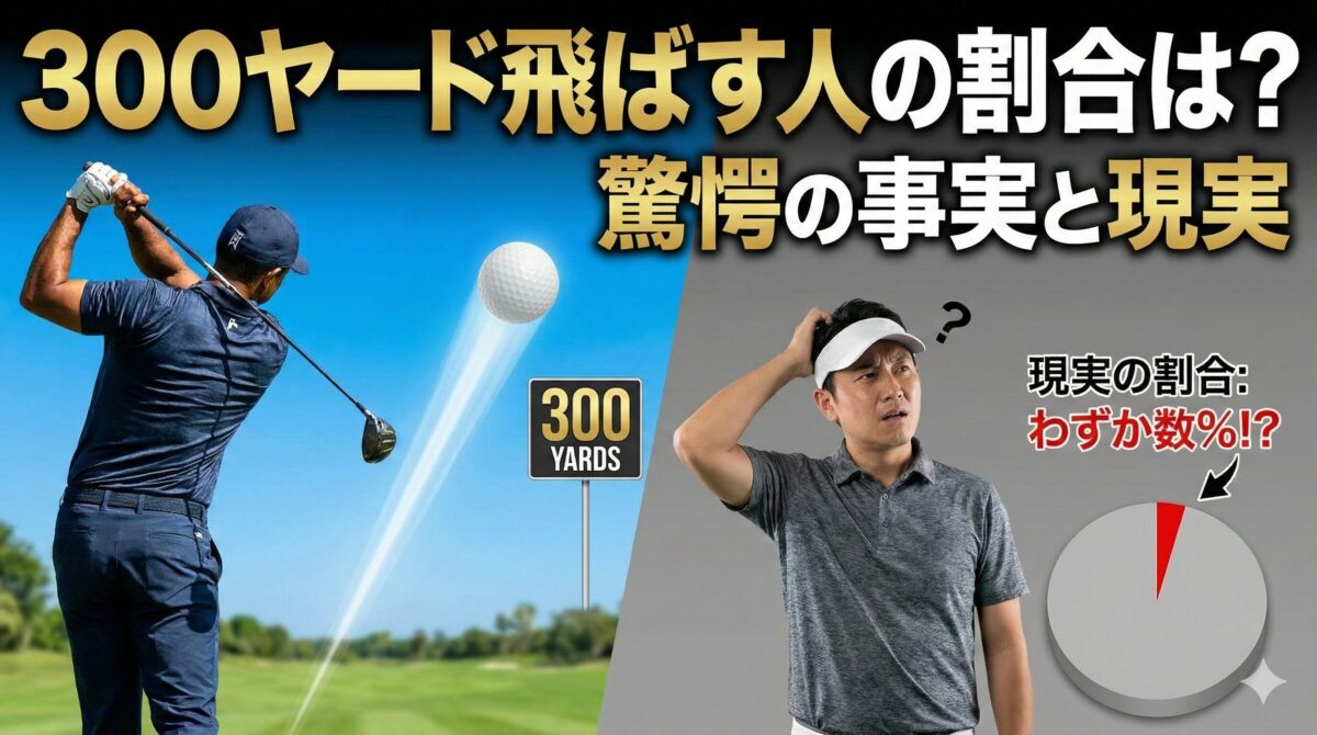 300ヤード飛ばす人の割合は？驚愕の事実と現実