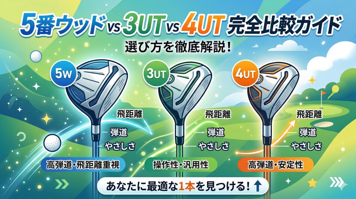 5番ウッドvs3UTvs4UT完全比較ガイド｜選び方を解説