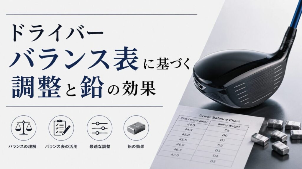ドライバーバランス表に基づく調整と鉛の効果