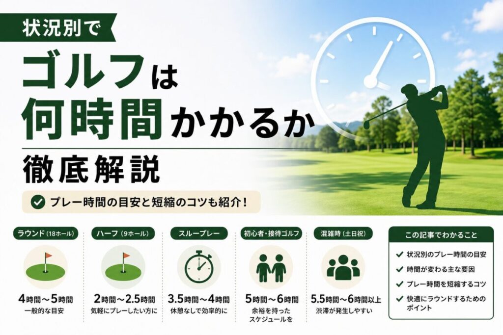 状況別でゴルフは何時間かかるか徹底解説