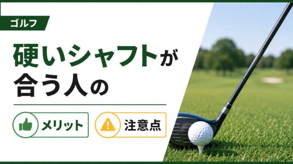 ゴルフ　硬いシャフトが合う人のメリットと注意点