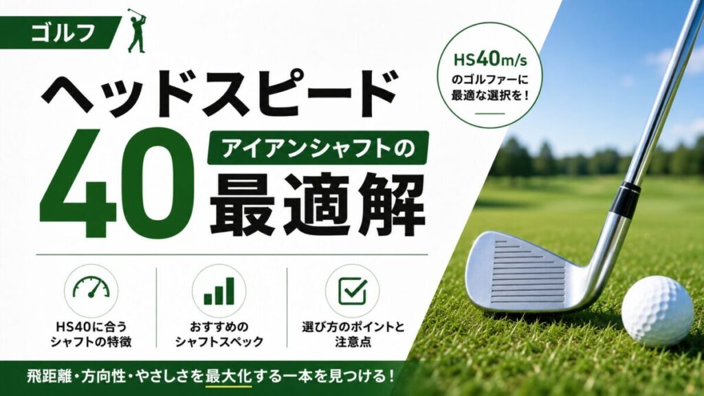 ヘッドスピード40アイアンシャフトの最適解