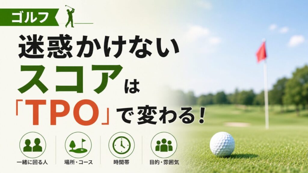 ゴルフ 迷惑かけないスコアは「TPO」で変わる!