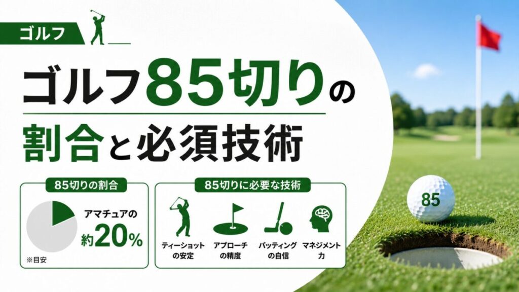 ゴルフ85切りの割合と必須技術