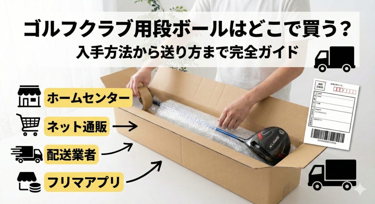 ゴルフクラブ用段ボールはどこで買う？入手方法から送り方まで