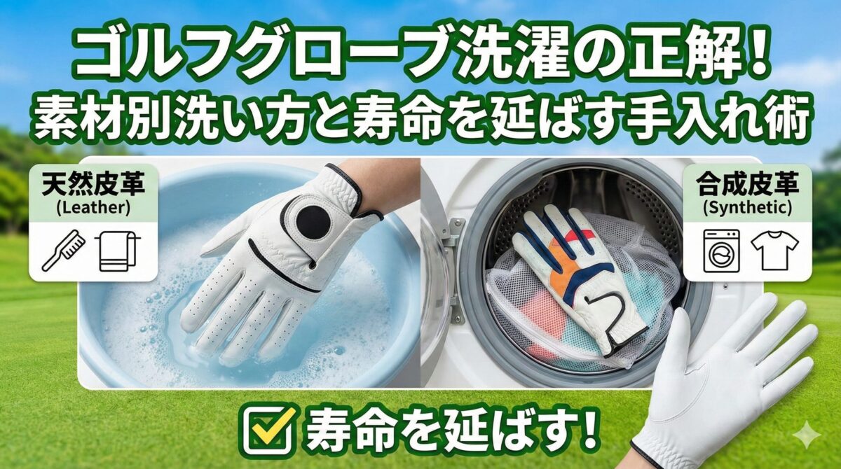 ゴルフグローブ洗濯の正解！素材別洗い方と寿命を延ばす手入れ術