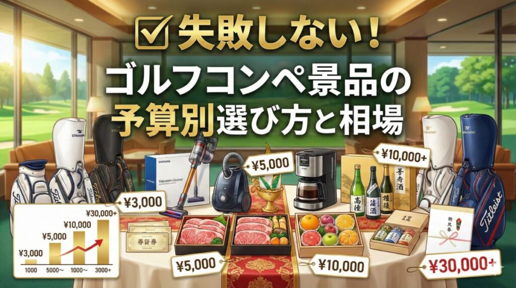 ゴルフコンペ景品の予算別選び方と相場