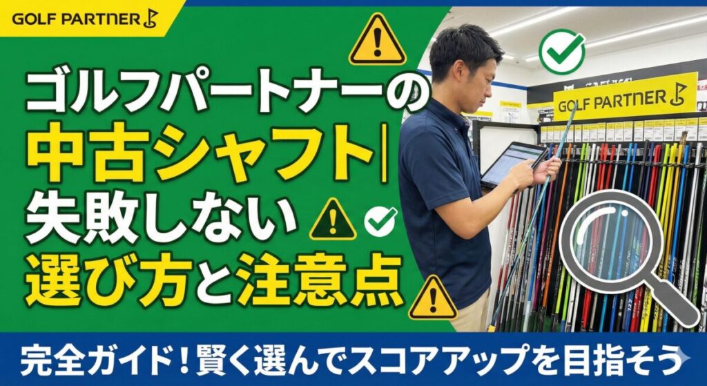 ゴルフパートナーの中古シャフト｜失敗しない選び方と注意点