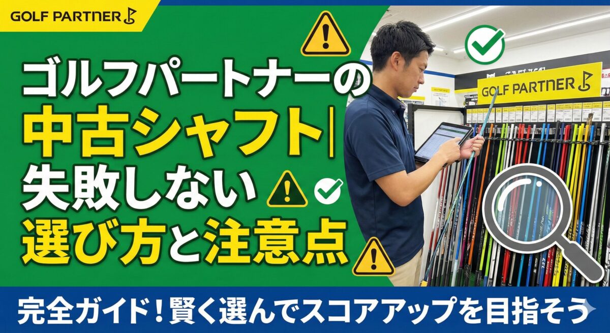ゴルフパートナーの中古シャフト｜失敗しない選び方と注意点