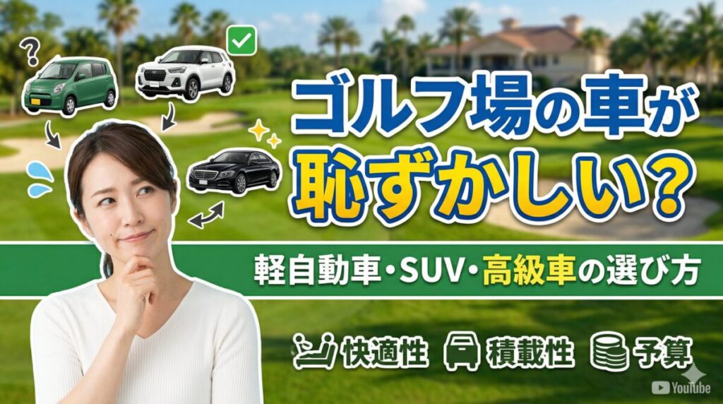 ゴルフ場の車が恥ずかしい？軽自動車・SUV・高級車の選び方