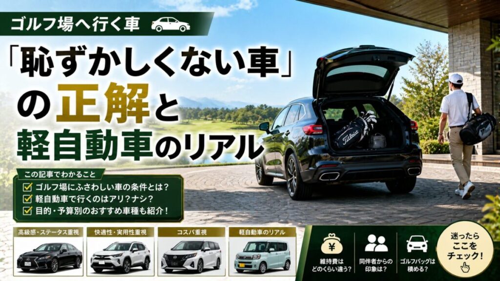 ゴルフ場へ行く車｜「恥ずかしくない車」の正解と軽自動車のリアル