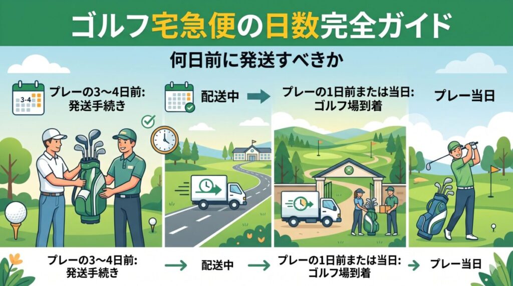 ゴルフ宅急便の日数完全ガイド｜何日前に発送すべきか