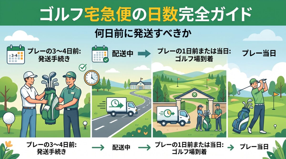 ゴルフ宅急便の日数完全ガイド｜何日前に発送すべきか
