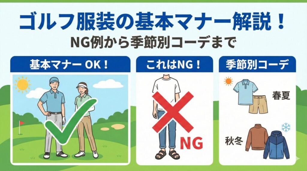 ゴルフ服装の基本マナー解説！NG例から季節別コーデまで