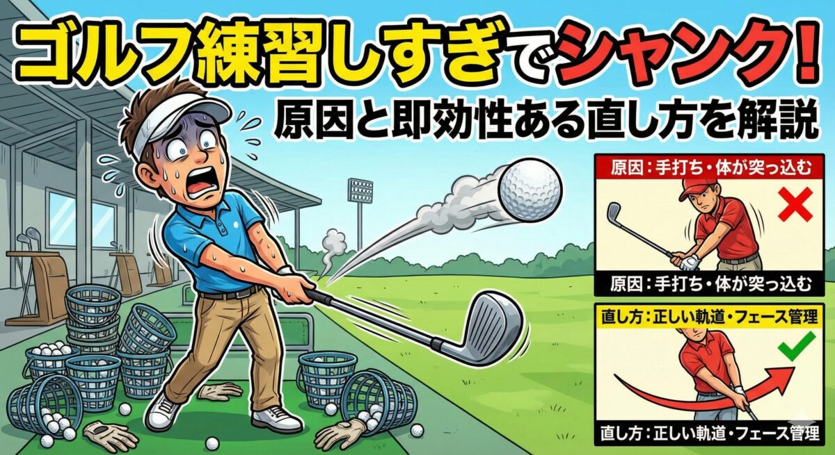 ゴルフ練習しすぎでシャンク！
