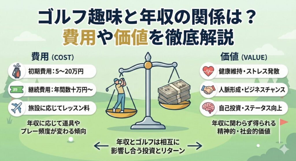 ゴルフ趣味と年収の関係は？