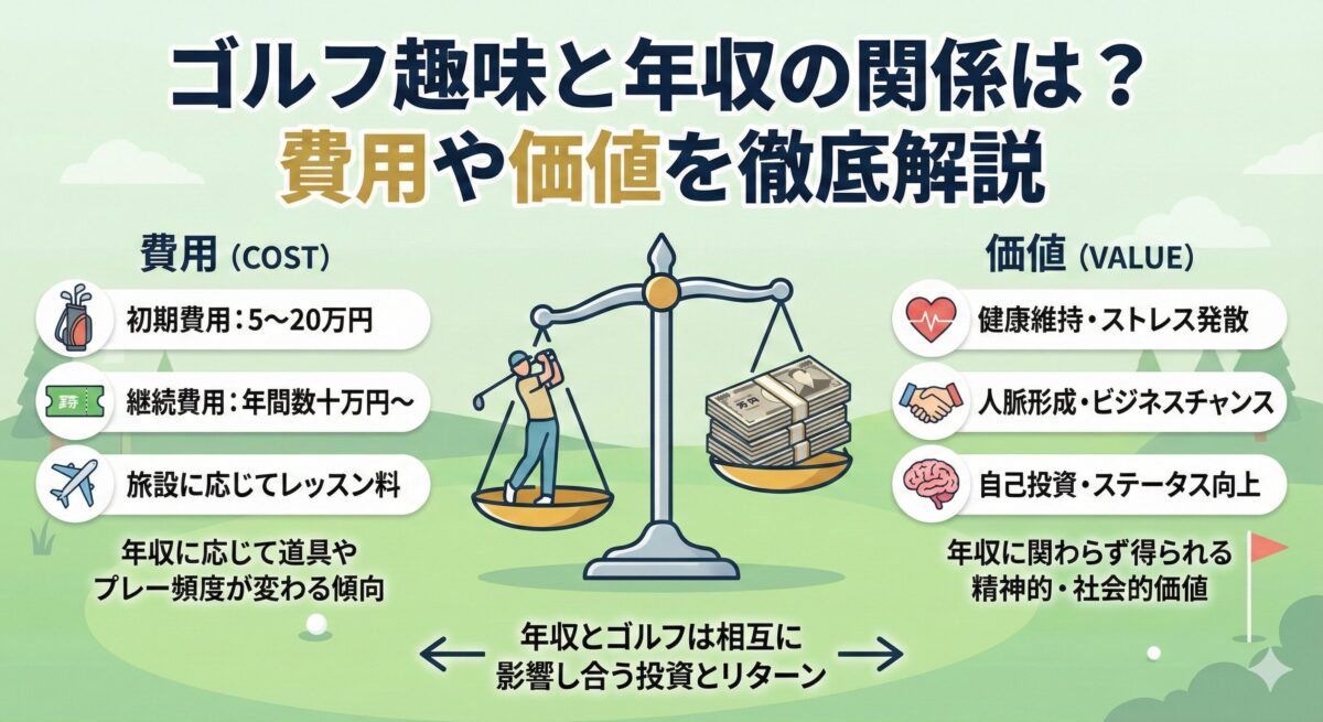 ゴルフ趣味と年収の関係は？