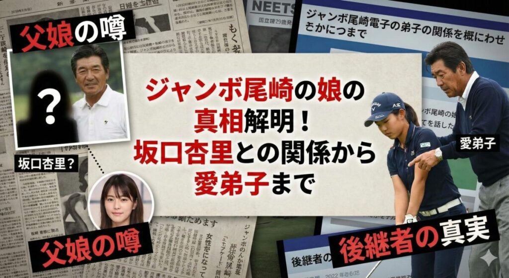 ジャンボ尾崎の娘の真相解明！坂口杏里との関係から愛弟子まで