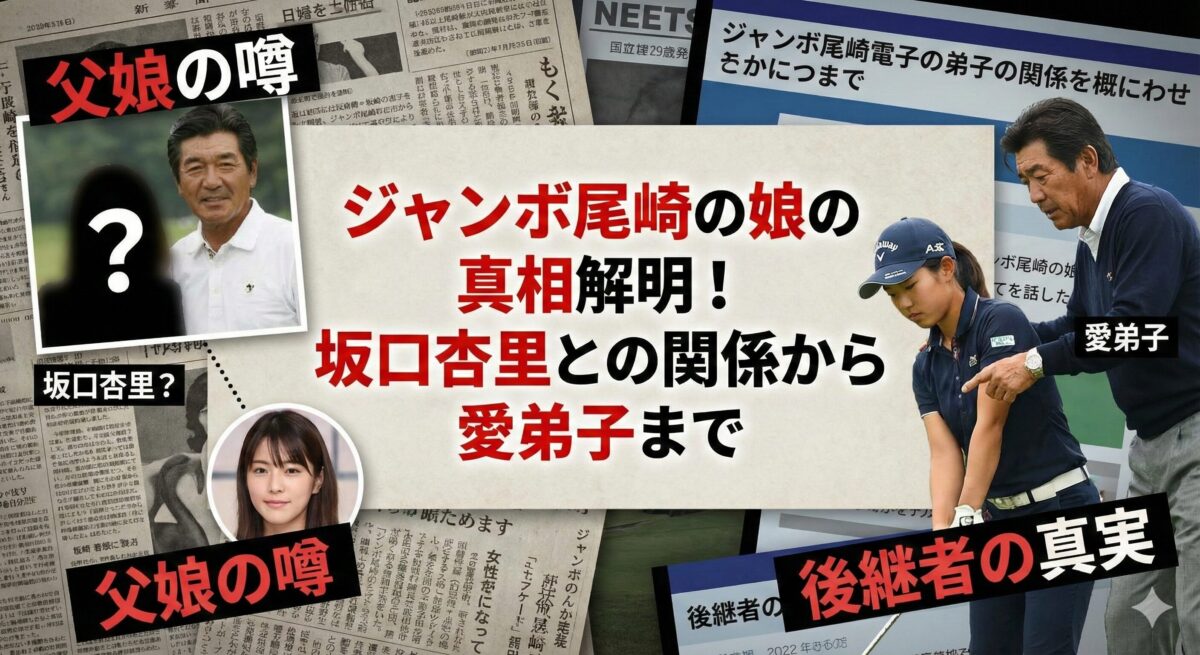 ジャンボ尾崎の娘の真相解明！坂口杏里との関係から愛弟子まで