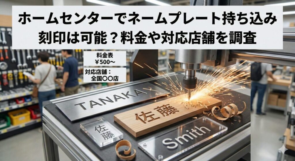 ネームプレート刻印 持ち込み ホームセンター
