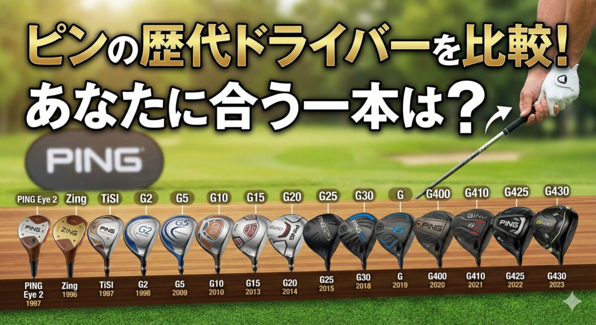 ピンの歴代ドライバーを比較！