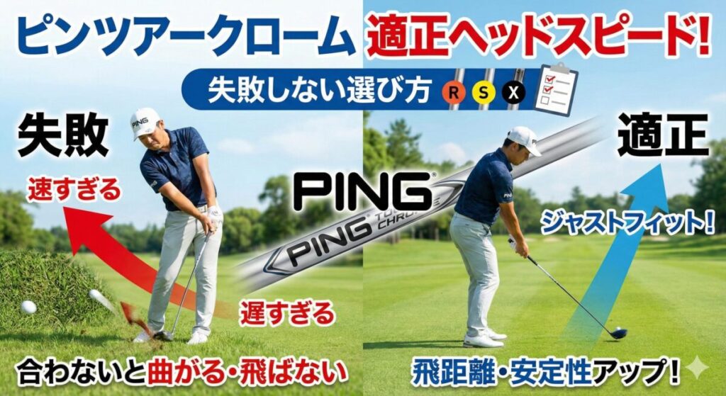 ピンツアークロームの適正ヘッドスピード！失敗しない選び方