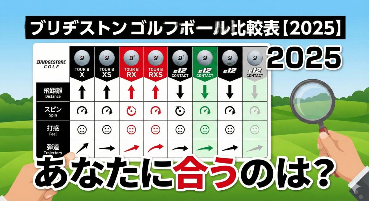 ブリヂストンゴルフボール比較表【2025】あなたに合うのは？