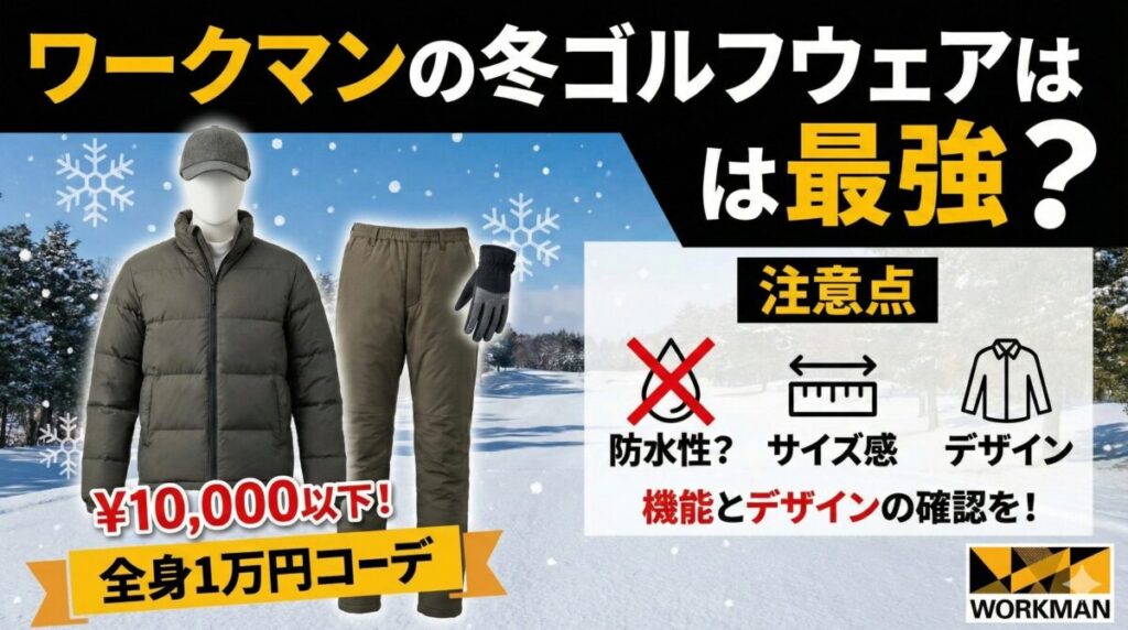 ワークマンの冬ゴルフウェアは最強？1万円コーデと注意点