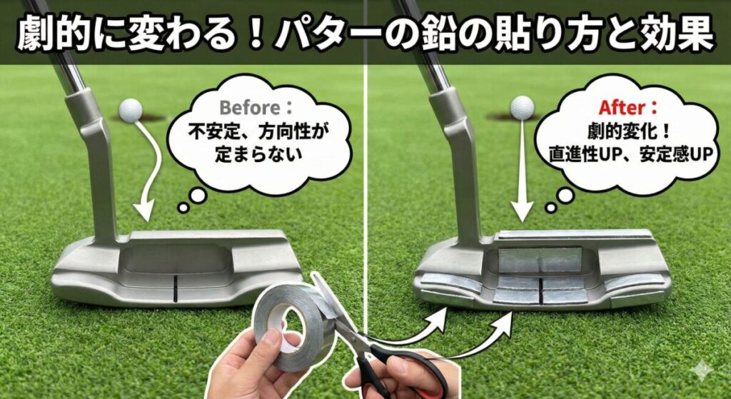 劇的に変わる！パターの鉛の貼り方と効果