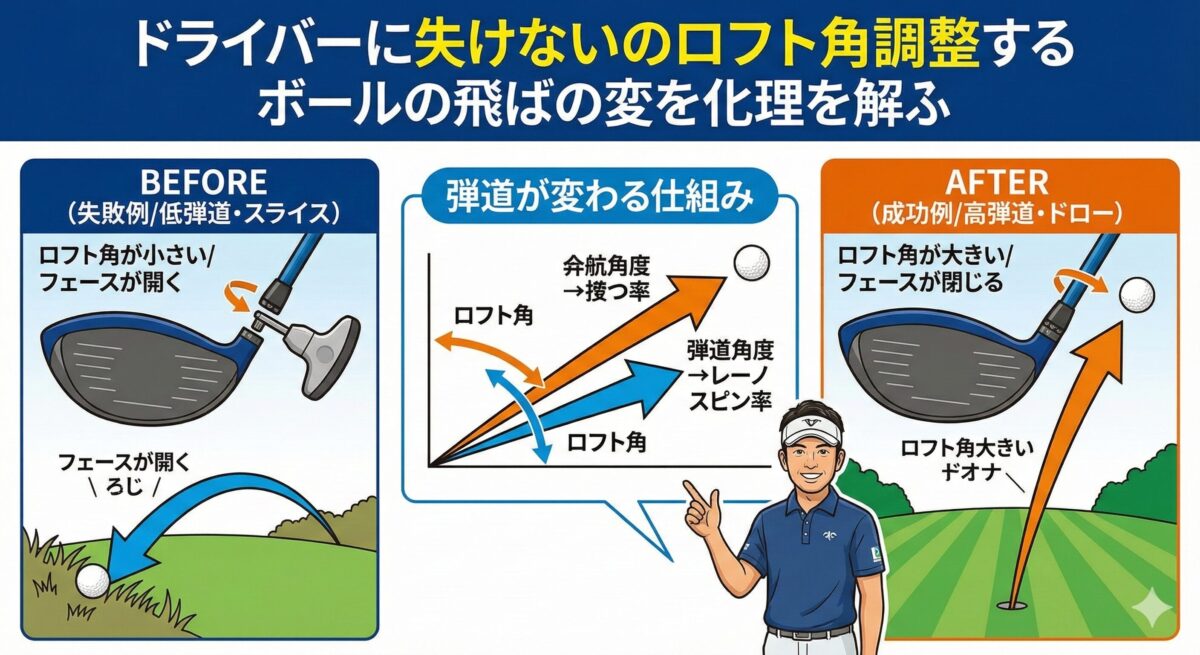失敗しないドライバー ロフト調整のやり方｜弾道が変わる仕組み - 19番 