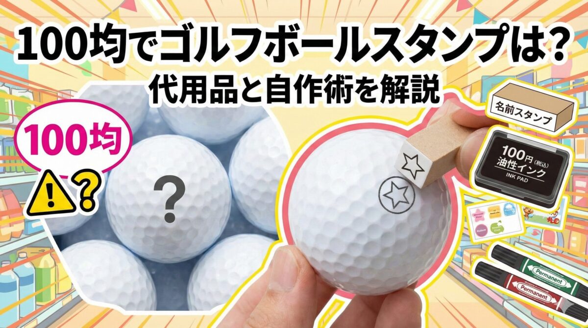 100均でゴルフボールスタンプは？代用品と自作術を解説