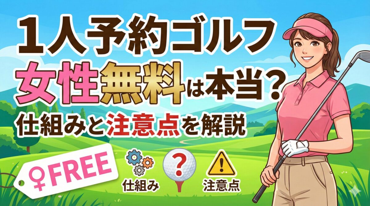 1人予約ゴルフの女性無料は本当？仕組みと注意点を解説