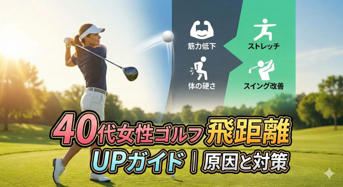 40代女性ゴルフ飛距離UPガイド｜原因と対策