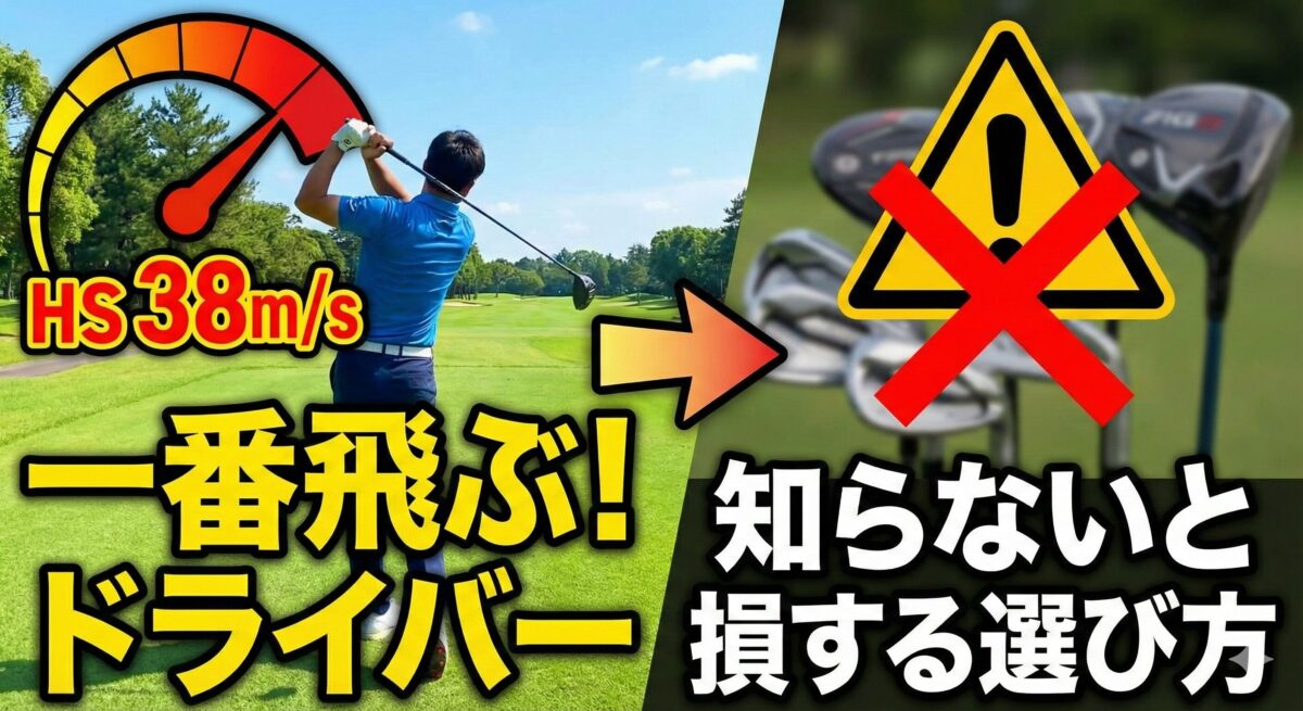 HS38で一番飛ぶドライバー！知らないと損する選び方