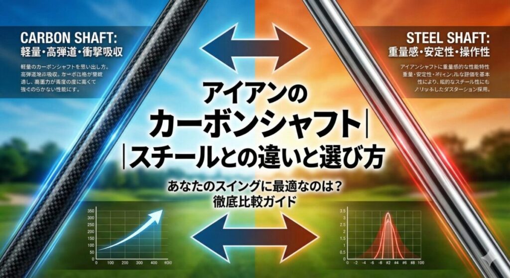 アイアンのカーボンシャフト｜スチールとの違いと選び方