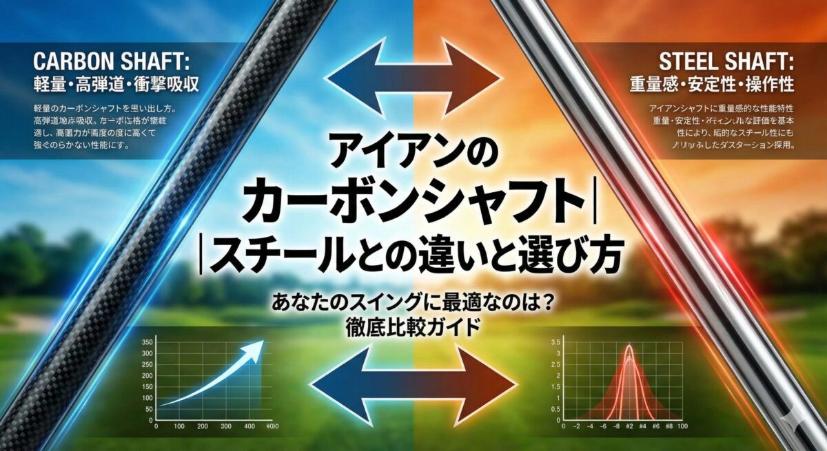 アイアンのカーボンシャフト｜スチールとの違いと選び方