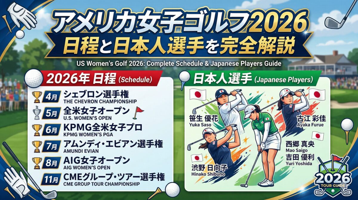 アメリカ女子ゴルフ2026年の日程と日本人選手を完全解説