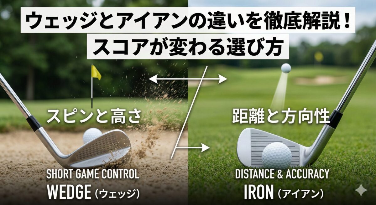 ウェッジとアイアンの違いを徹底解説！スコアが変わる選び方