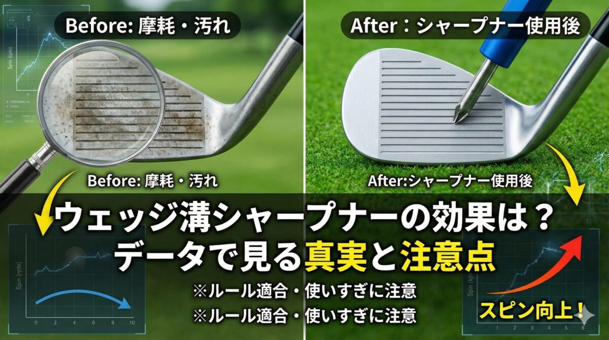 ウェッジ溝シャープナーの効果は？データで見る真実と注意点