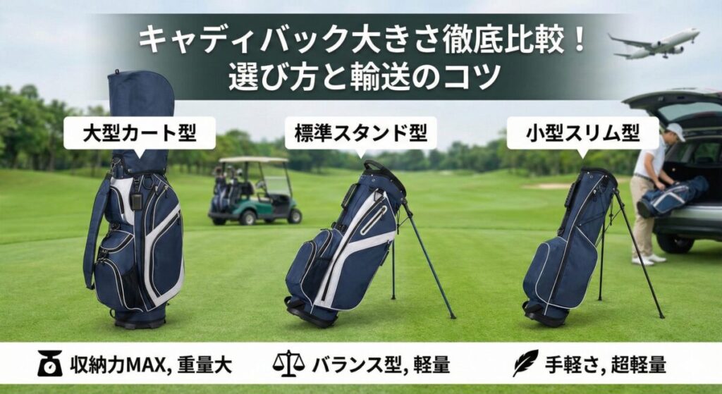 キャディバック大きさ徹底比較！選び方と輸送のコツ
