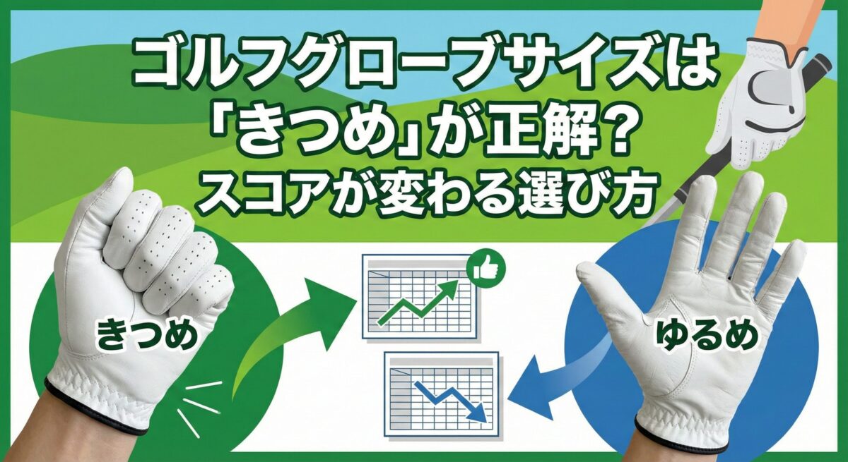 ゴルフグローブサイズは「きつめ」が正解？スコアが変わる選び方
