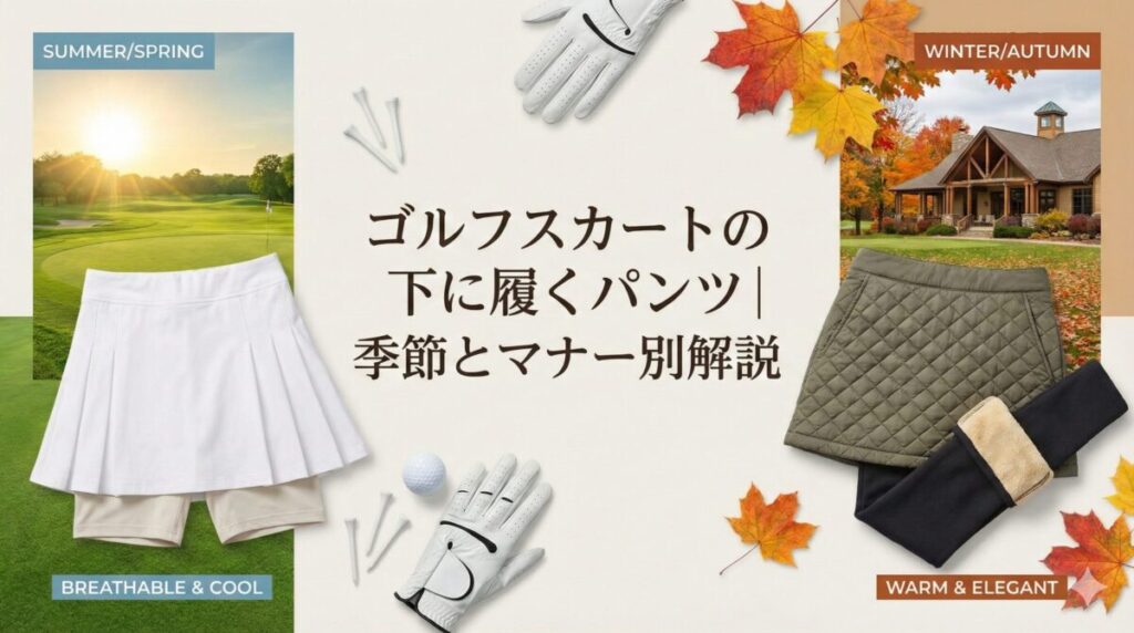 ゴルフスカートの下に履くパンツ｜季節とマナー別解説