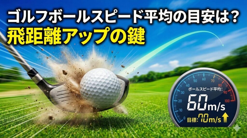ゴルフボールスピード平均の目安は？飛距離アップの鍵