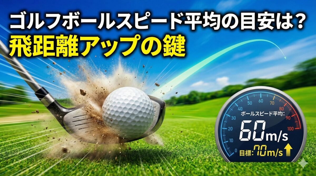 ゴルフボールスピード平均の目安は？飛距離アップの鍵