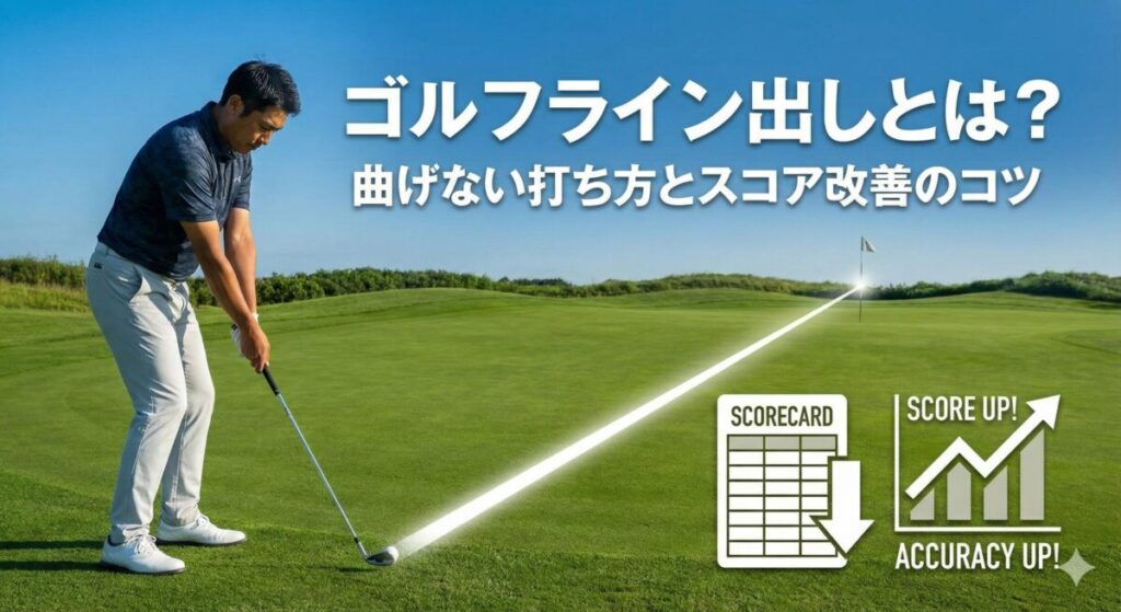 ゴルフライン出しとは？曲げない打ち方とスコア改善のコツ