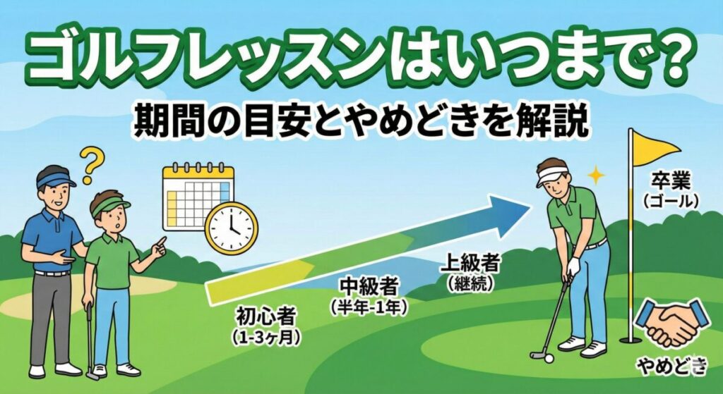 ゴルフレッスンはいつまで？期間の目安とやめどきを解説