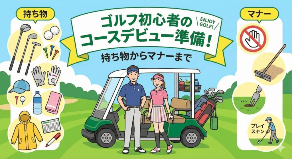 ゴルフ初心者のコースデビュー準備！持ち物からマナーまで