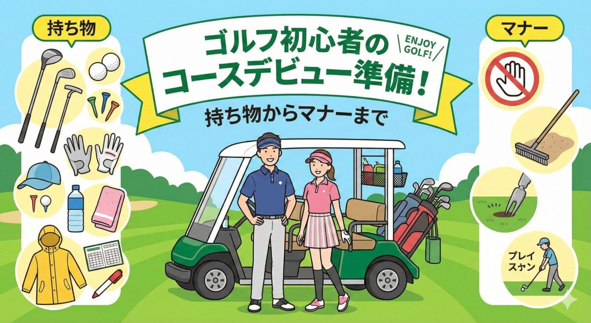 ゴルフ初心者のコースデビュー準備！持ち物からマナーまで